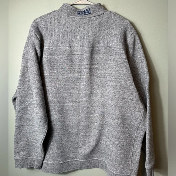 Vineyard Vines Martha’s Vineyard Shep Shirt Gray Quarter Pullover Zip XXL - Picture 6 of 8